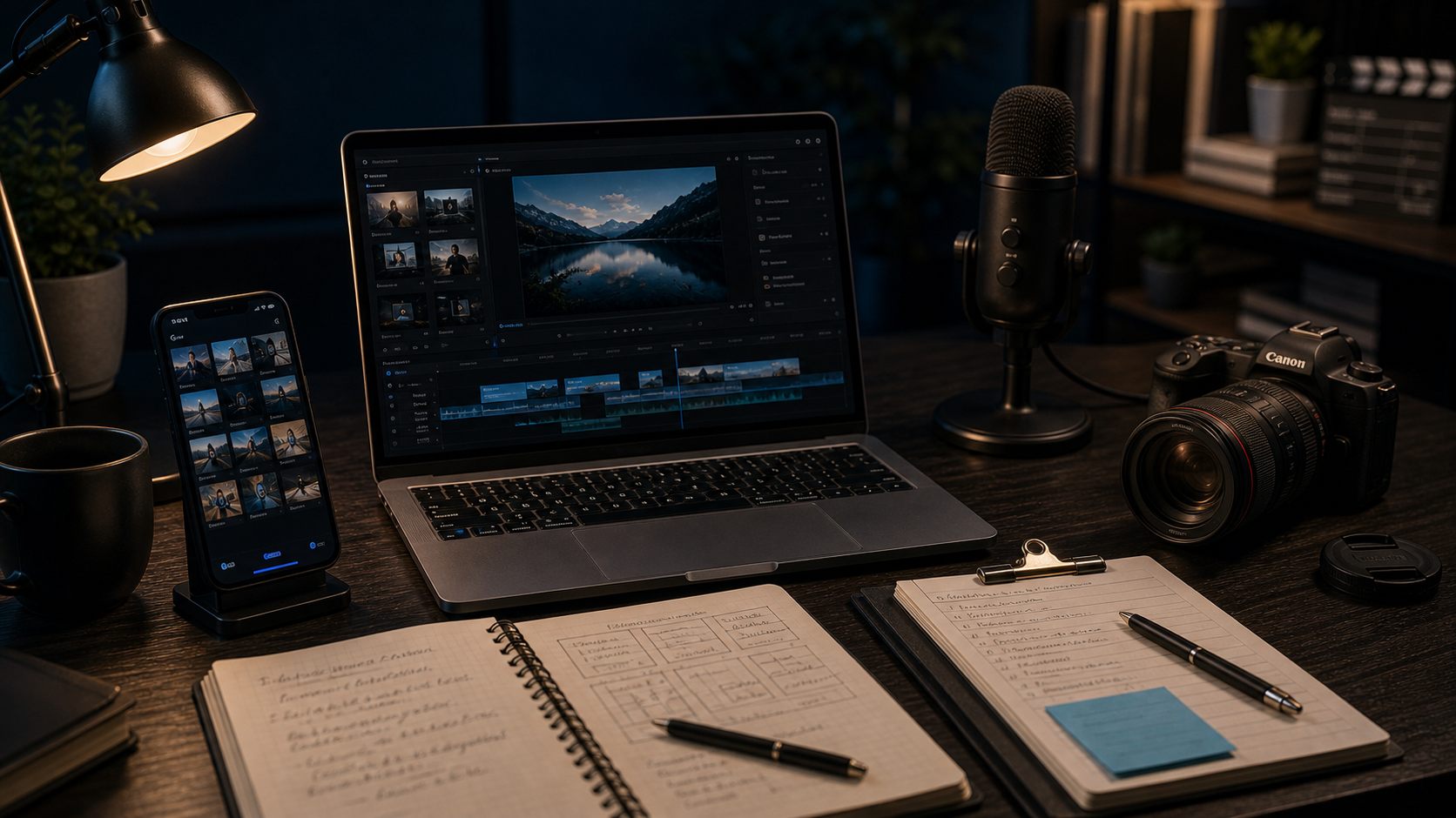 Real social media production workstation