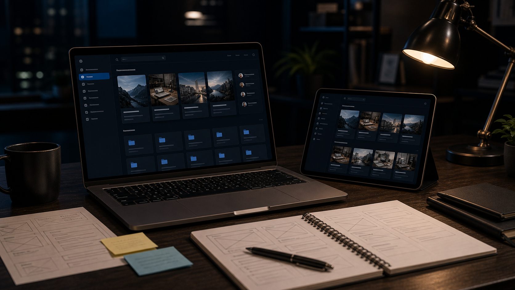 Real web portal and AI library design workstation