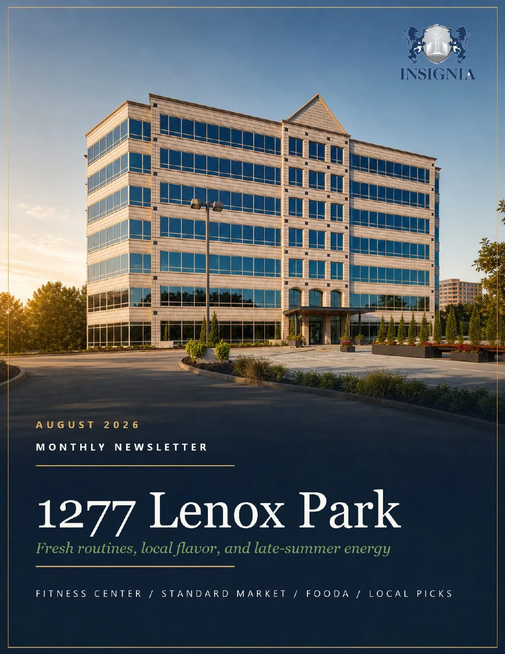 Finished Insignia property newsletter cover
